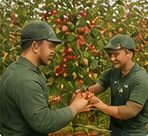 Sklizeň v sadu